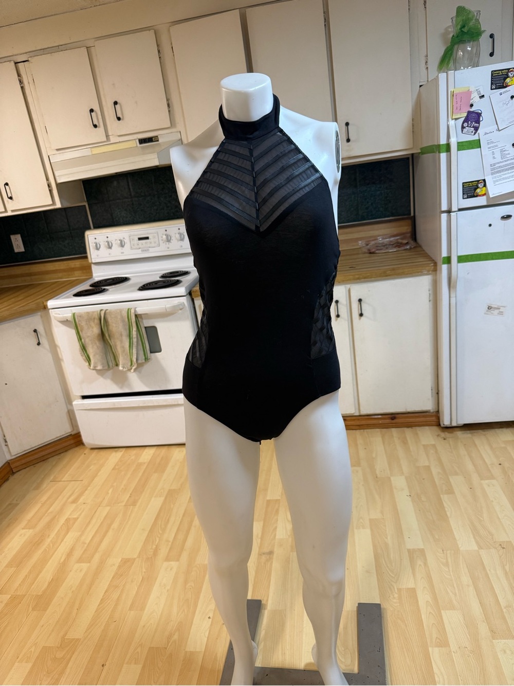 Lip Service Black High Neck Sheer Panel Bodysuit
